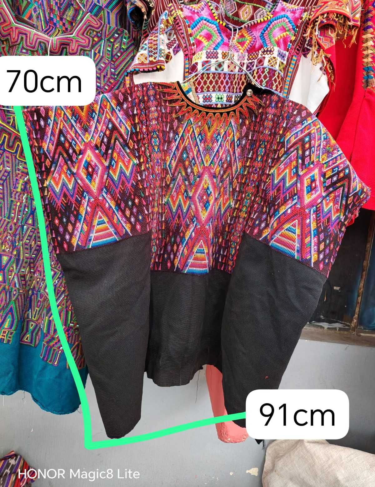 Traditional geometric Chichicastenango huipil #6-150