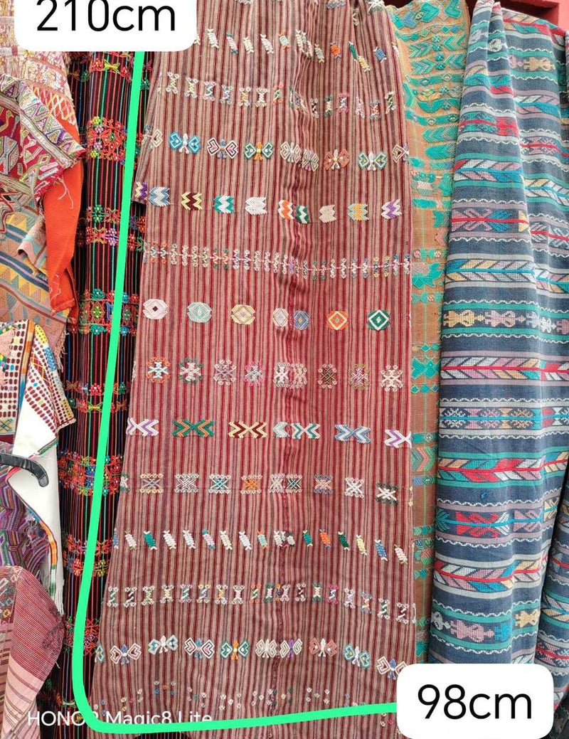 Red and beige Colotenango corte #5-112