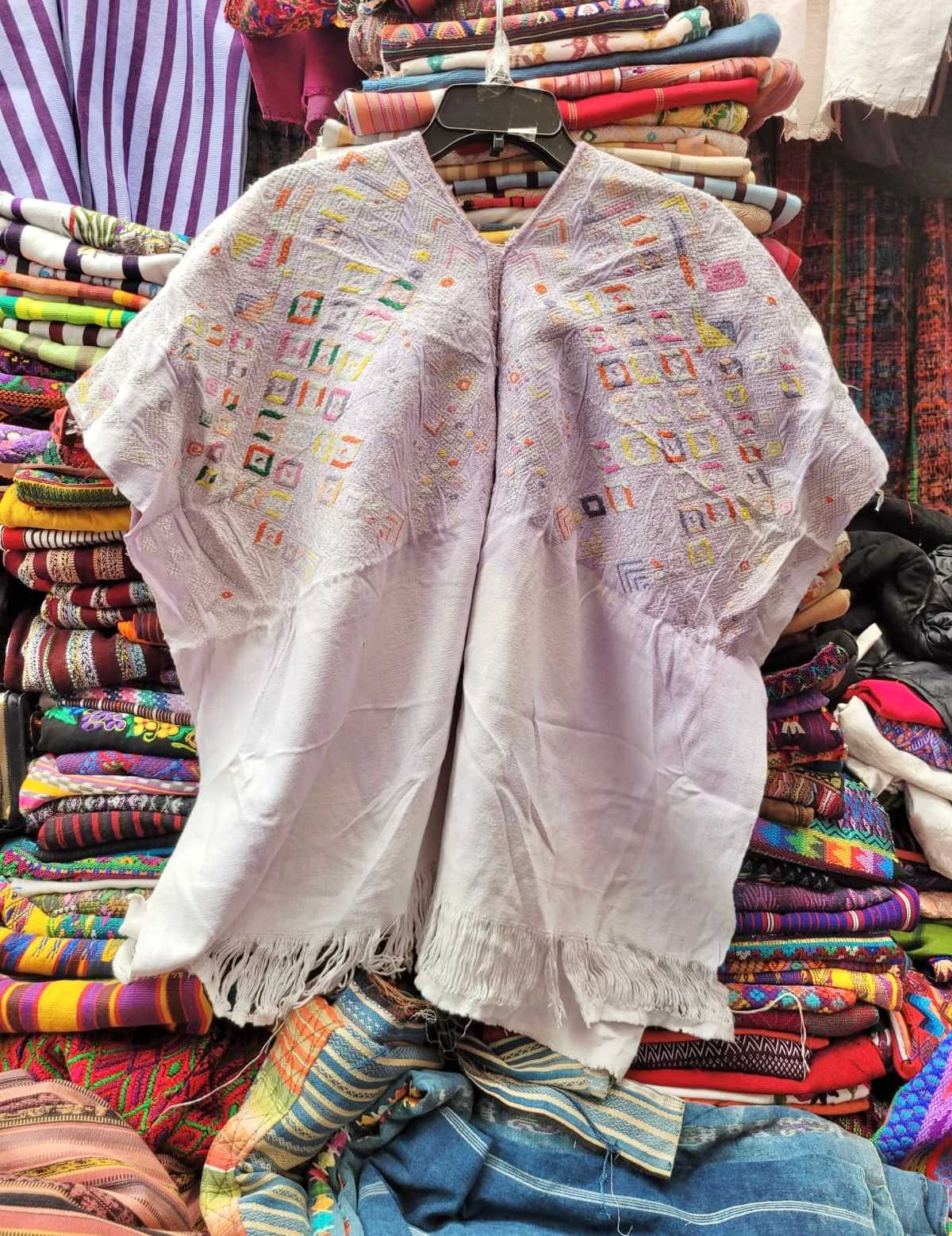 Pale lilac Nahuala huipil #3-44