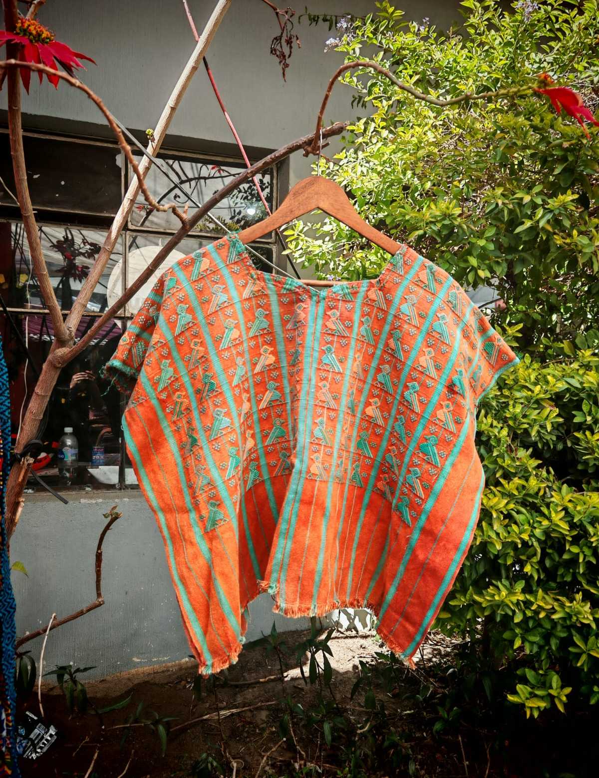 Orange San Lucas Toliman huipil #2-83