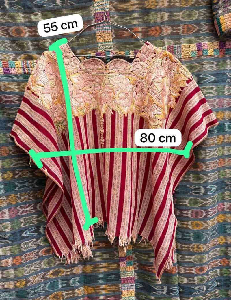 Gold and burgundy Patzun huipil #4-273