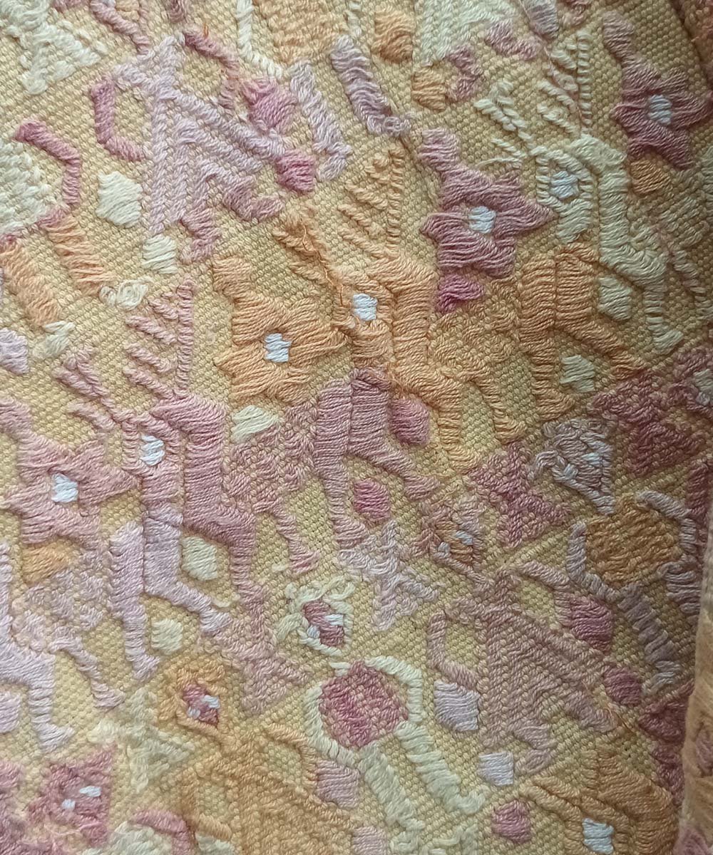 Vintage Guatemalan huipil with handwoven Mayan embroidery