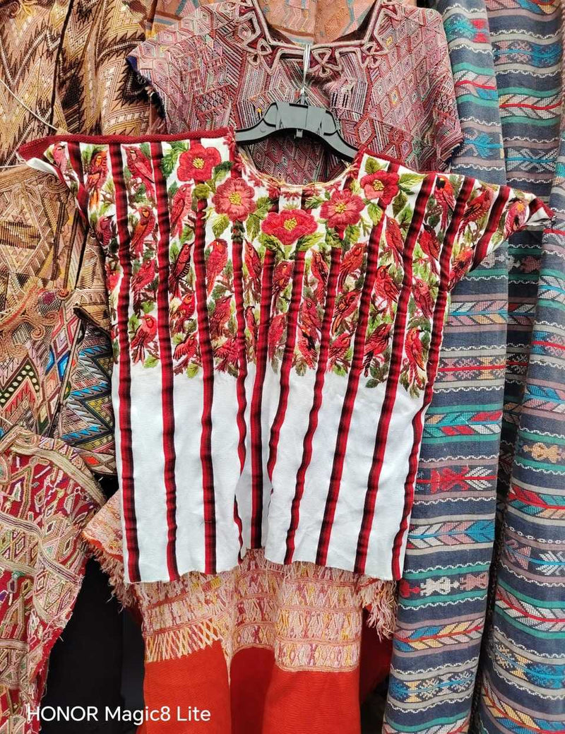 Red and white Santiago huipil #4-313