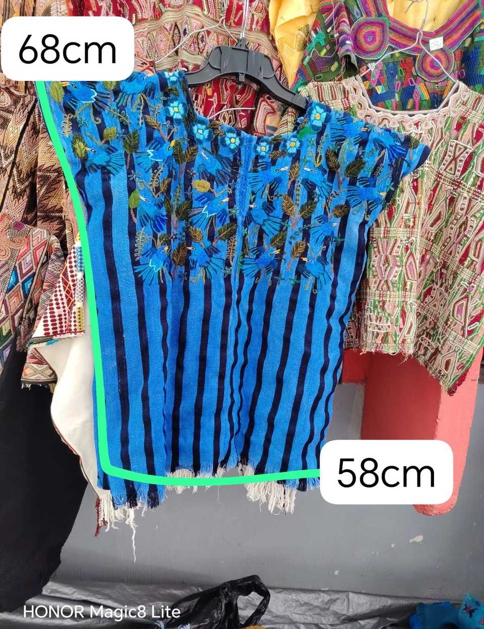 Bright blue Santiago huipil #5-39