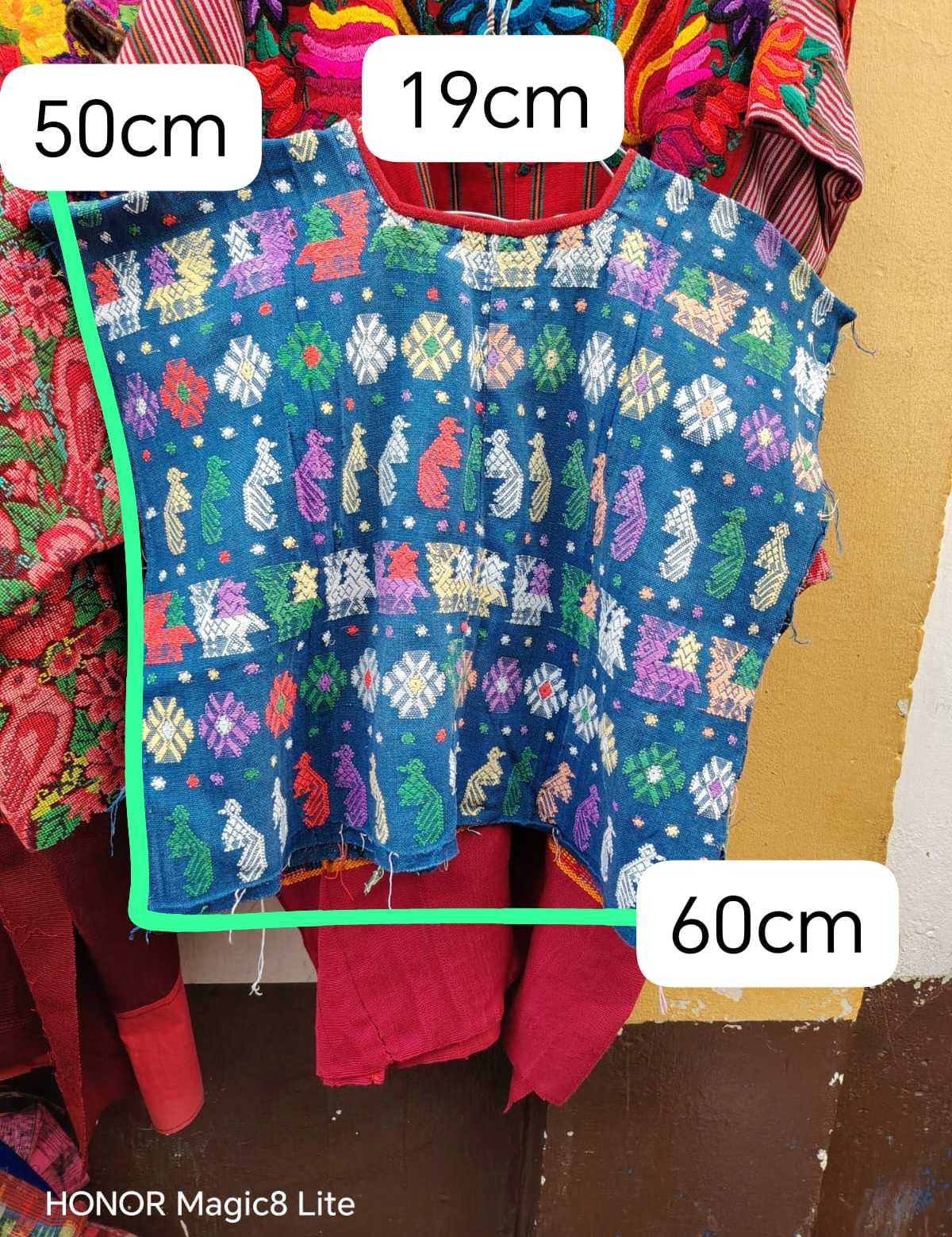 Teal Blue Coban Huipil #6-338