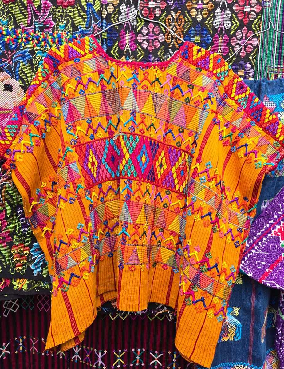 Party orange Colotenango huipil #1-59
