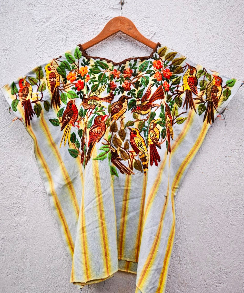 Embroidered Vintage Guatemalan huipil textile
