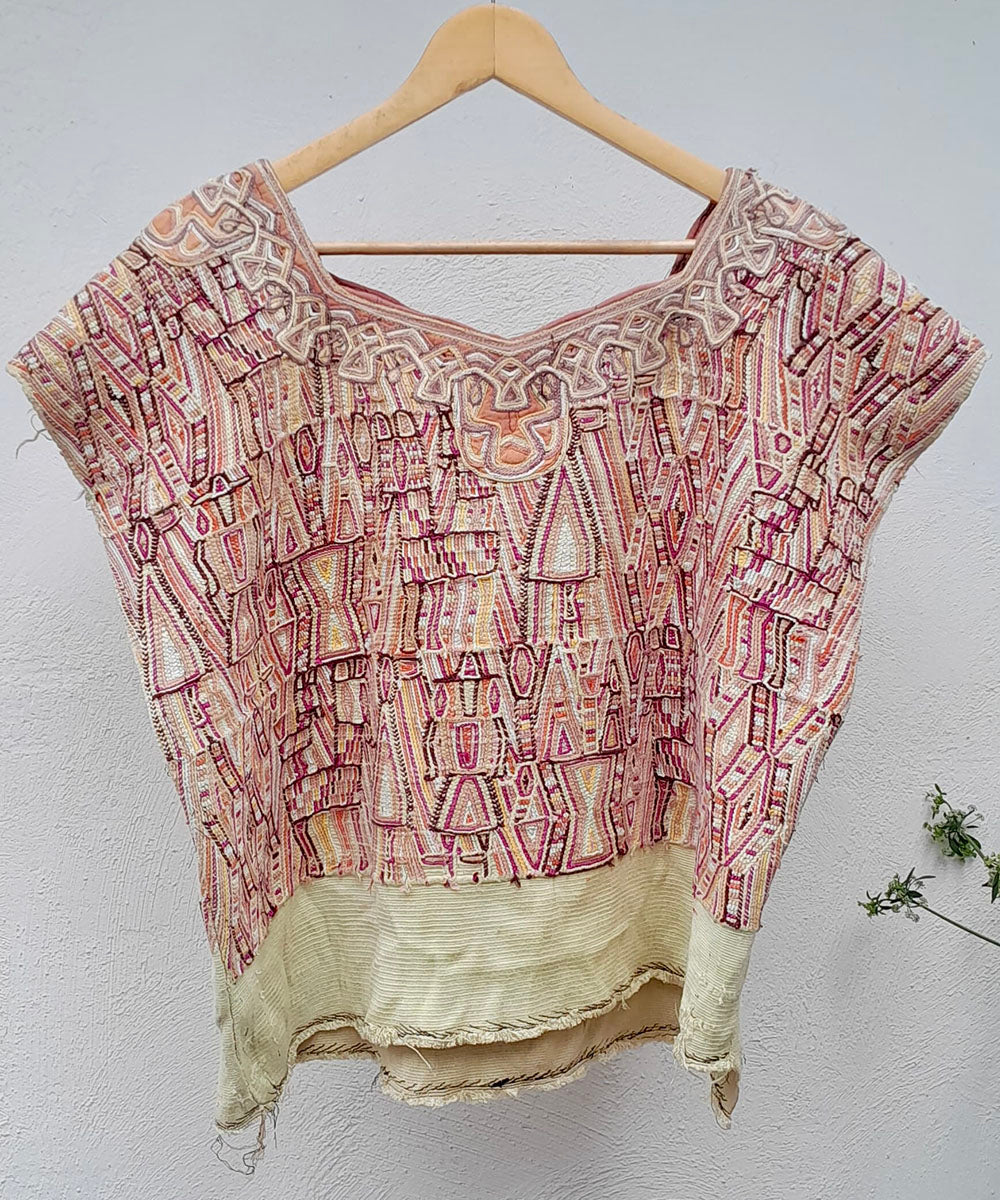 Embroidered Vintage Guatemalan huipil textile