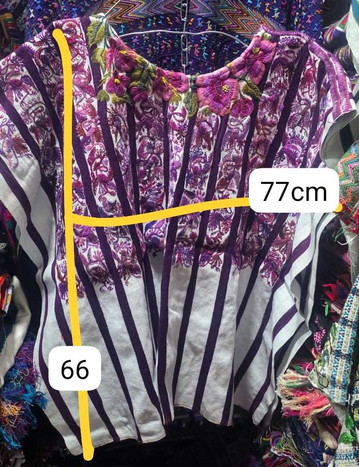 Berry birds Santiago huipil #2-51