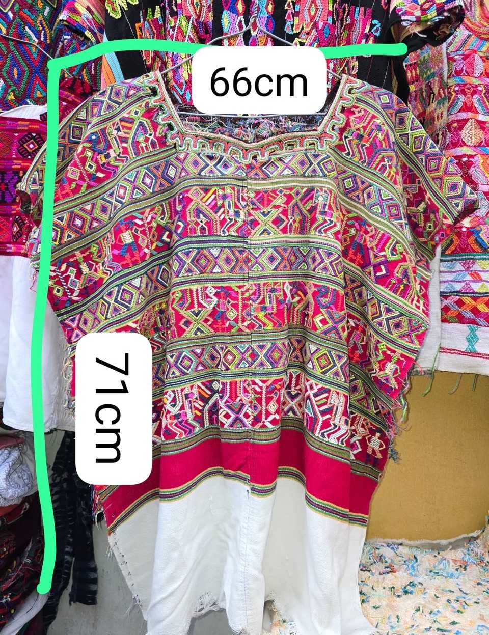Red and green Nebaj huipil #5-91