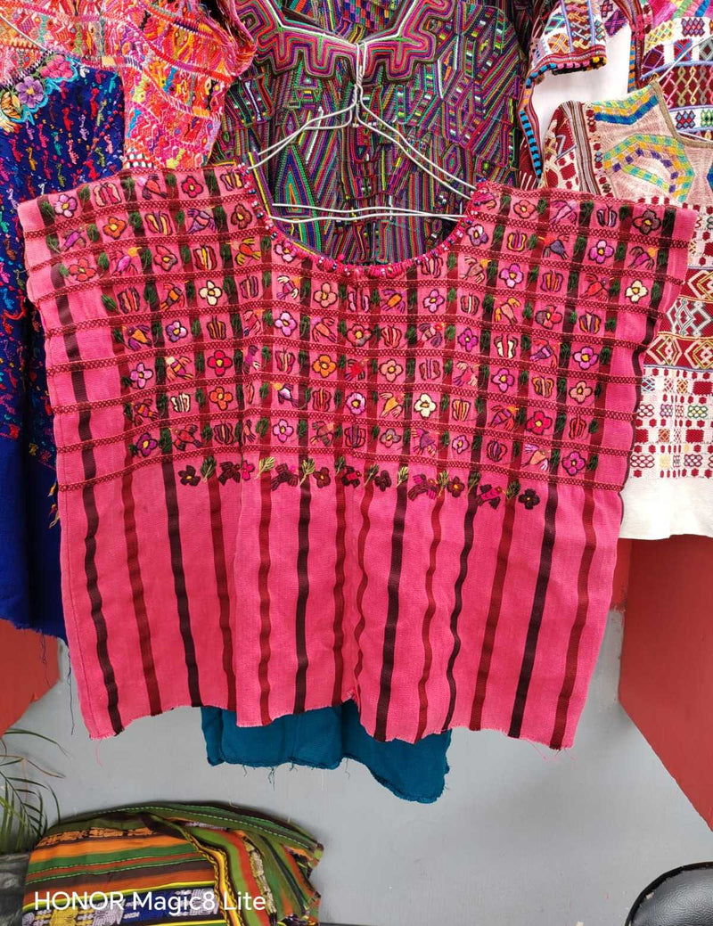 Hot pink Santiago huipil #6-142