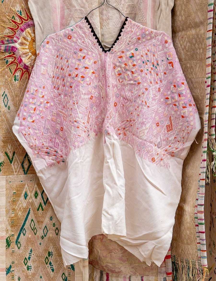 Pale pink Nahuala huipil #4-141