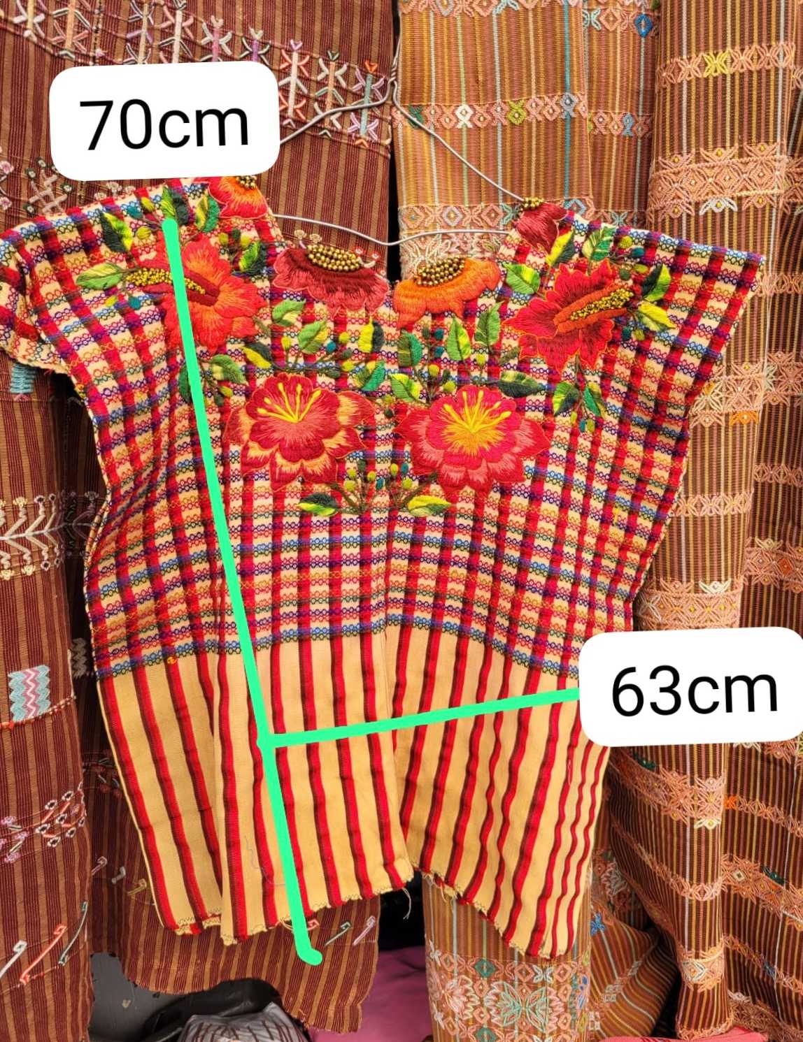 Orange Santiago huipil #2-73