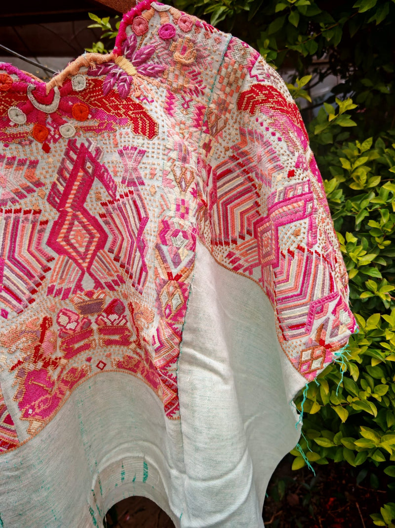 Pink and white Chichi huipil (reserved for Michelle)