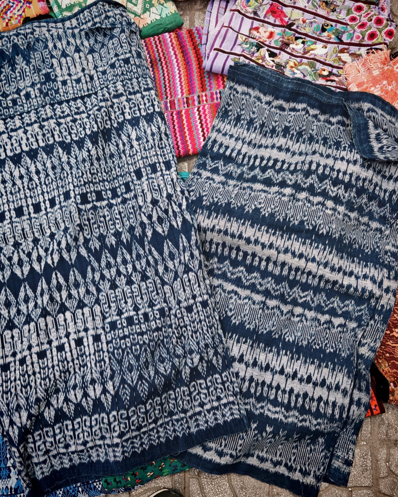 Second indigo ikat corte for April