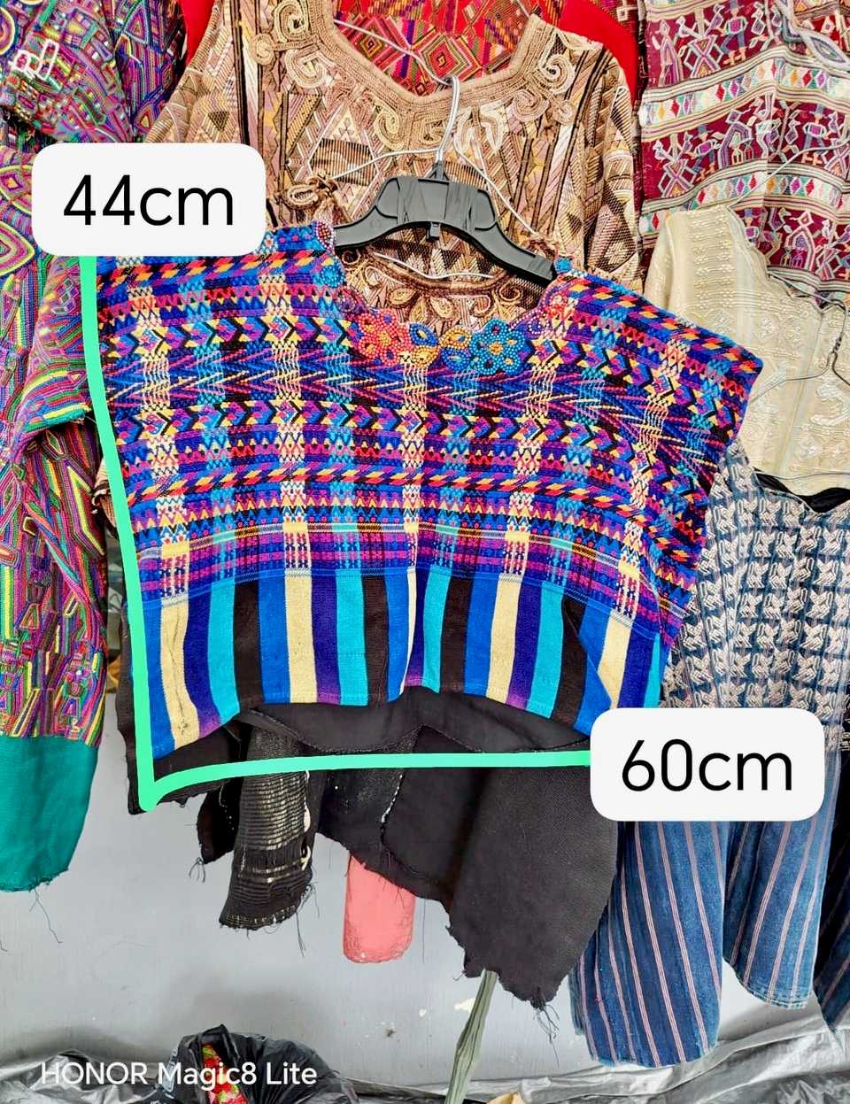 Blue and pink Comalapa huipil #5-351