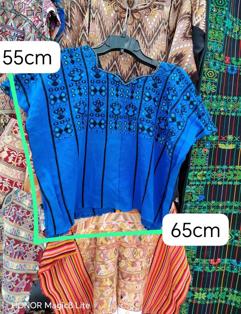 Bright blue San Lucas Toliman huipil #5-279