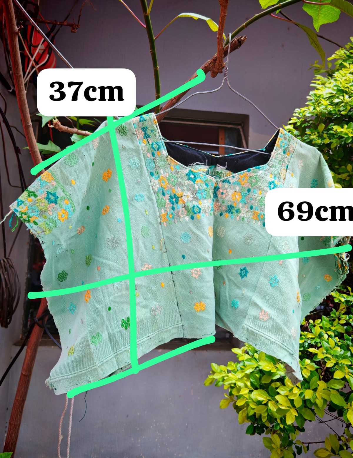 Childs Sky Blue Coban Huipil #6-271