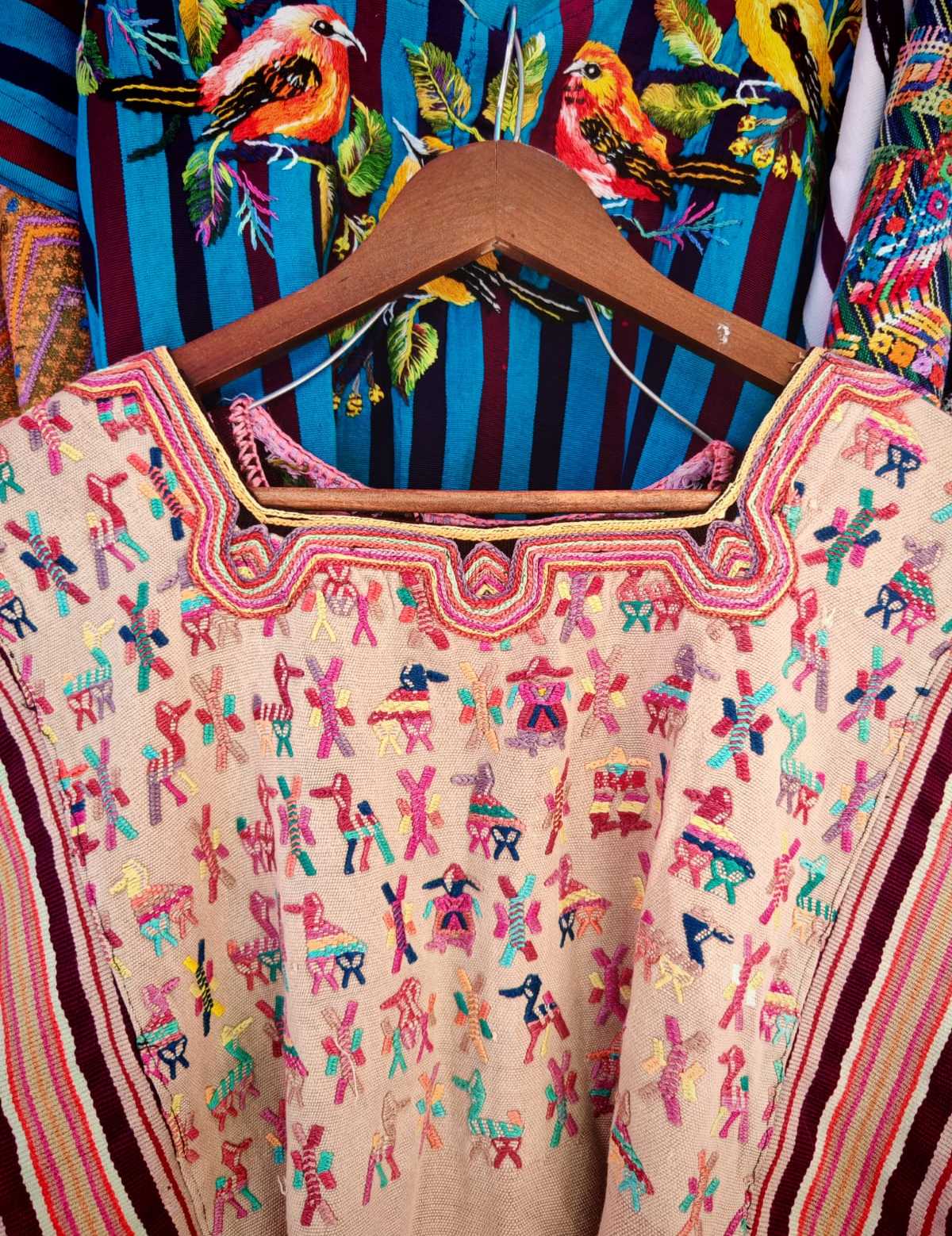 Red and cream Nebaj huipil #2-13