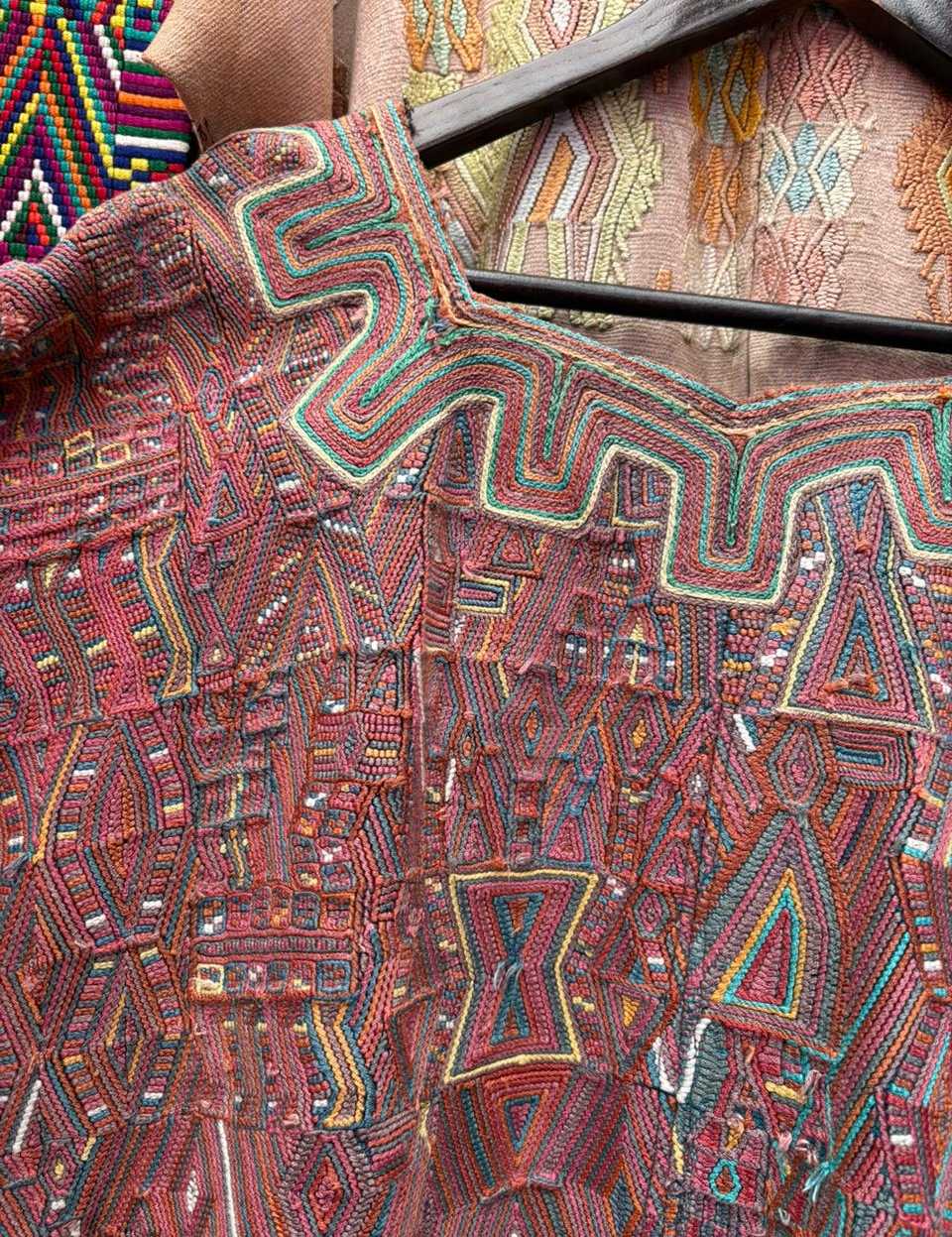 Red and blue Nebaj huipil #2-103