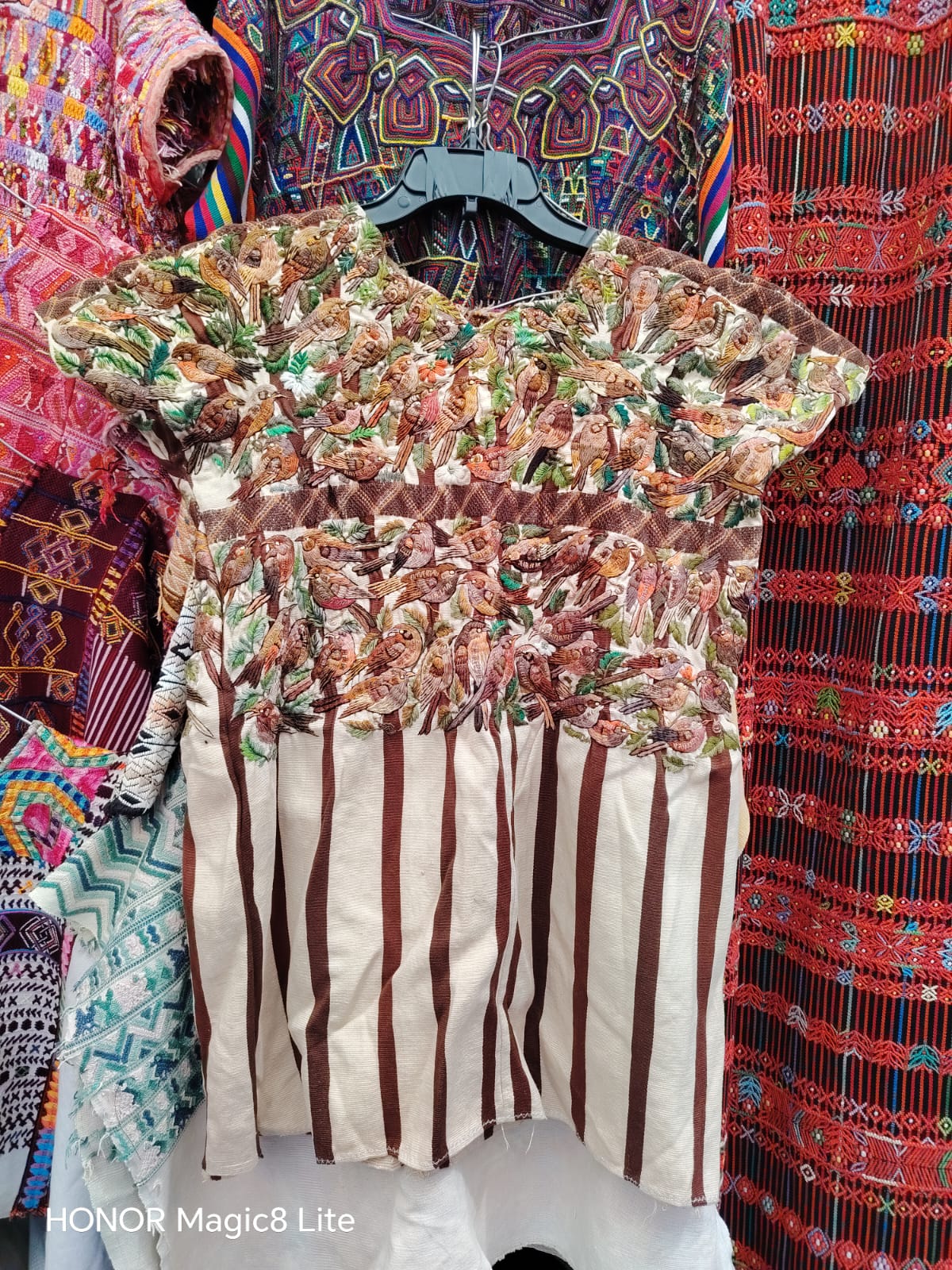 Cream and brown Santiago Huipil (Reserved for April)