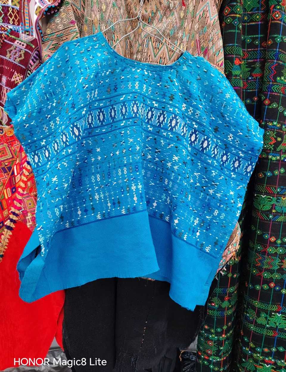 Bright blue San Lucas huipil #5-405