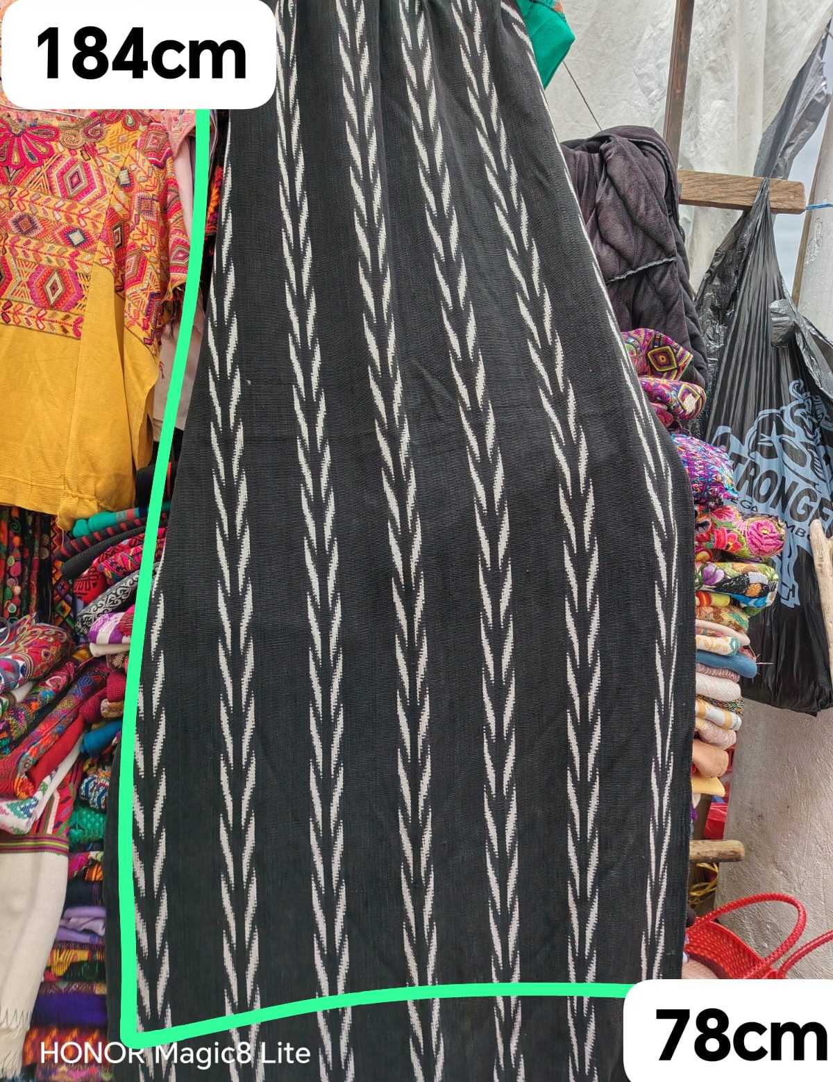 Black and white rebozo #4-169