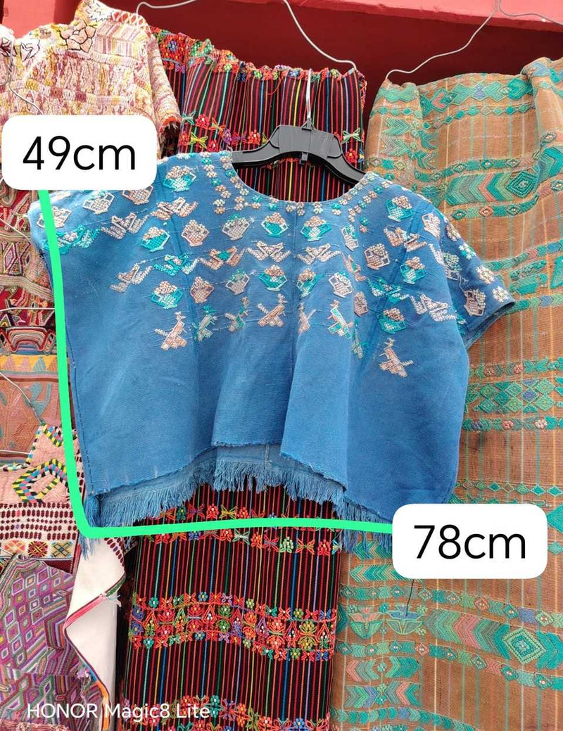 (Reserved for Myriam) Blue San Lucas Toliman huipil #5-128