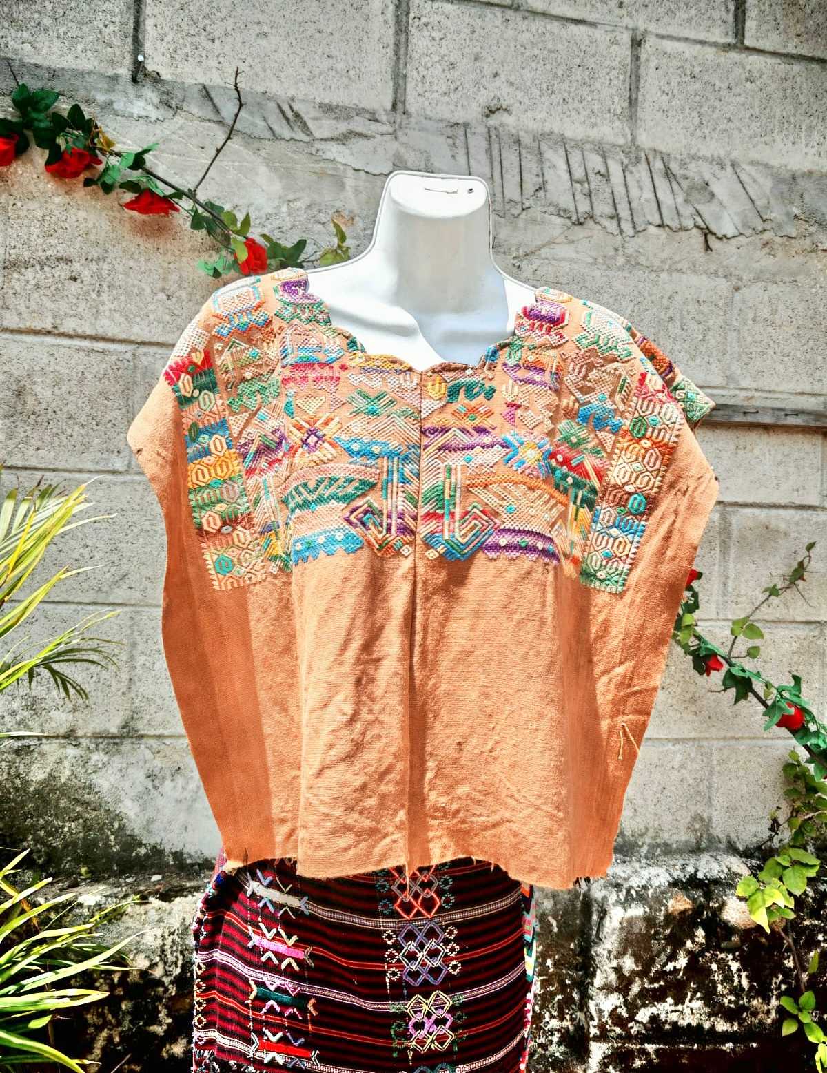 Orange Nahuala huipil #4-133