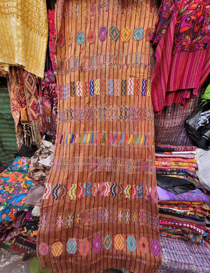 Colourful on light brown Colotenango corte #2-32