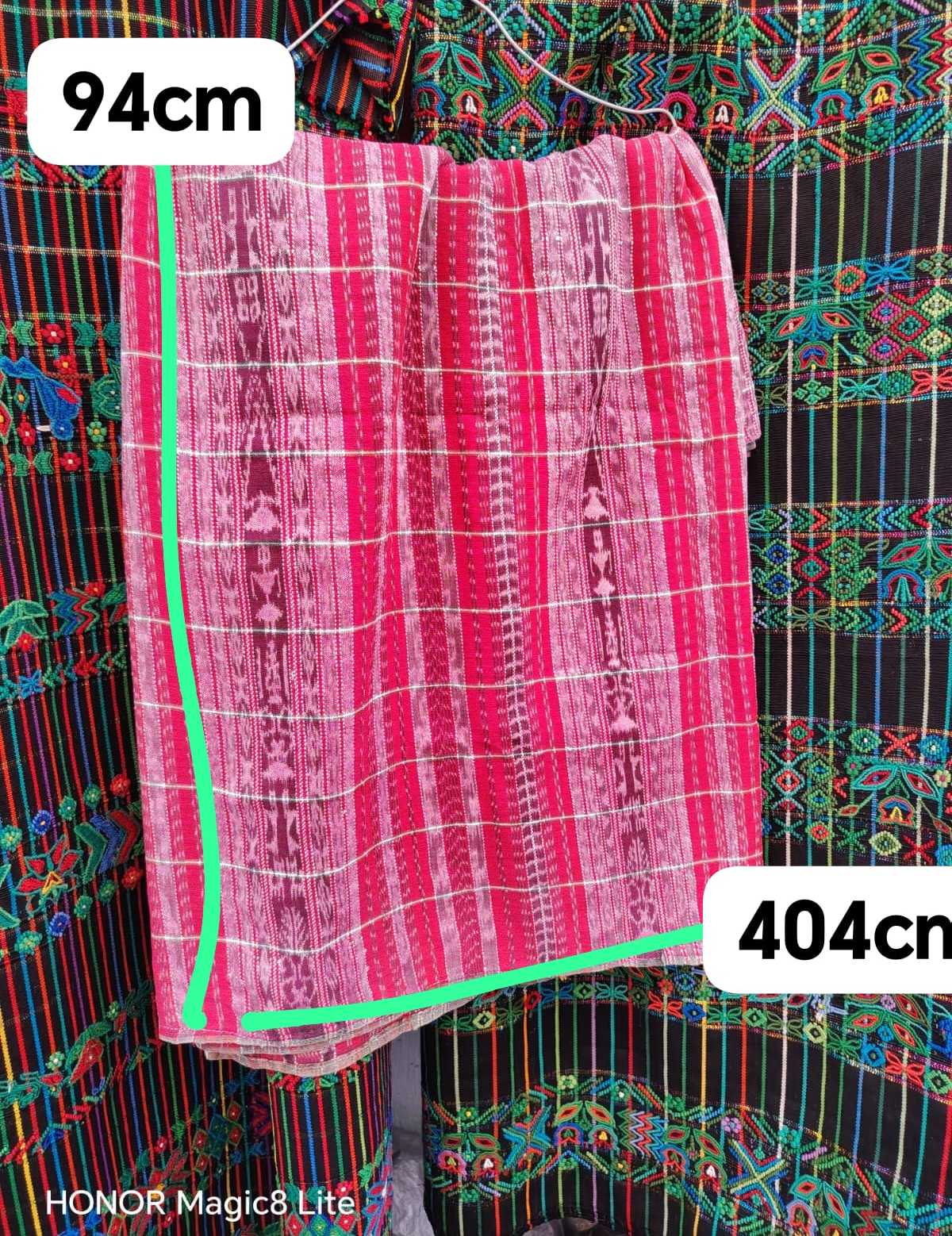 Red Santiago ikat corte > Textile: corte corte #4-14