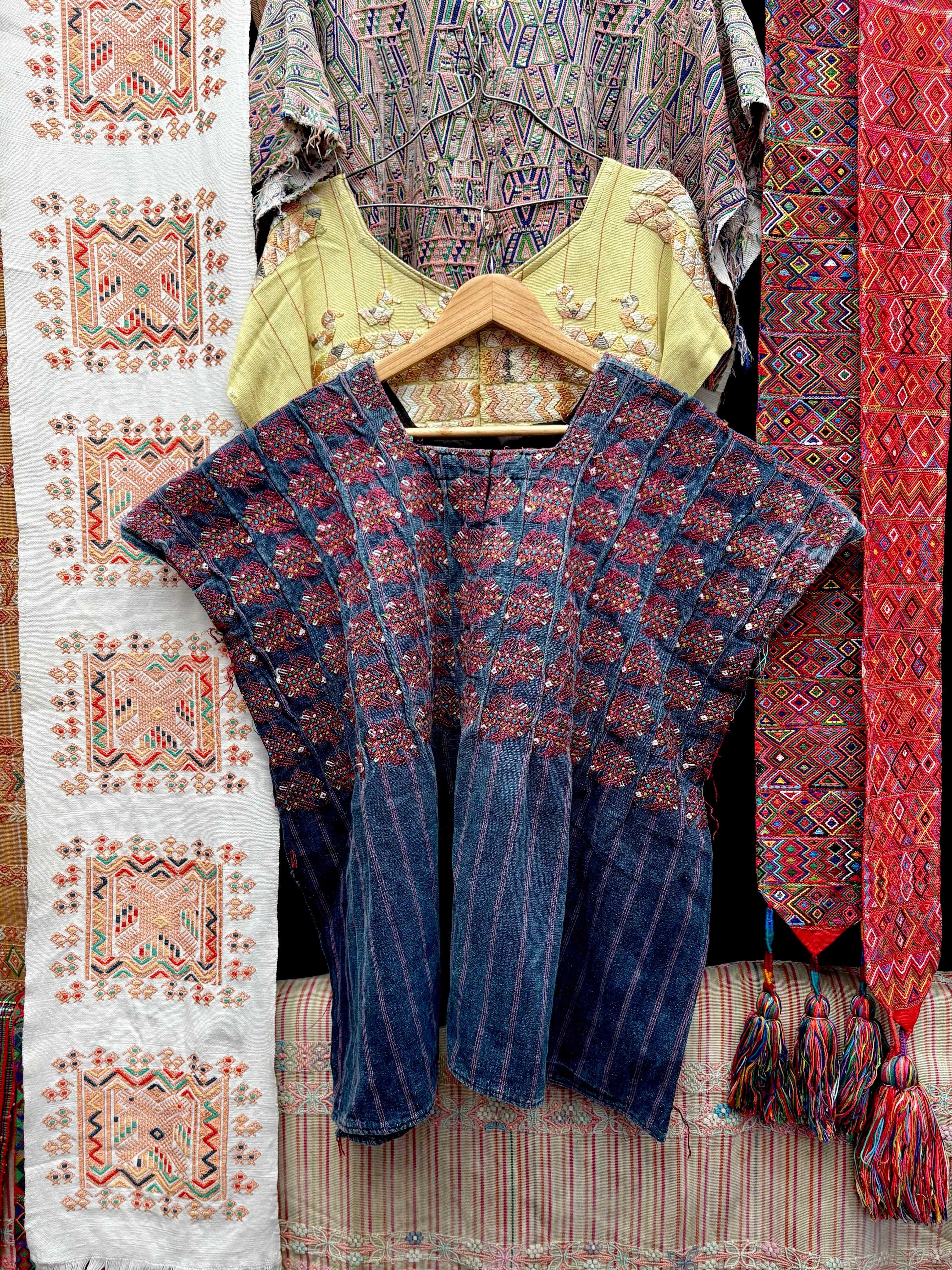 Indigo turkey Nahuala huipil (Reserved for Anne)
