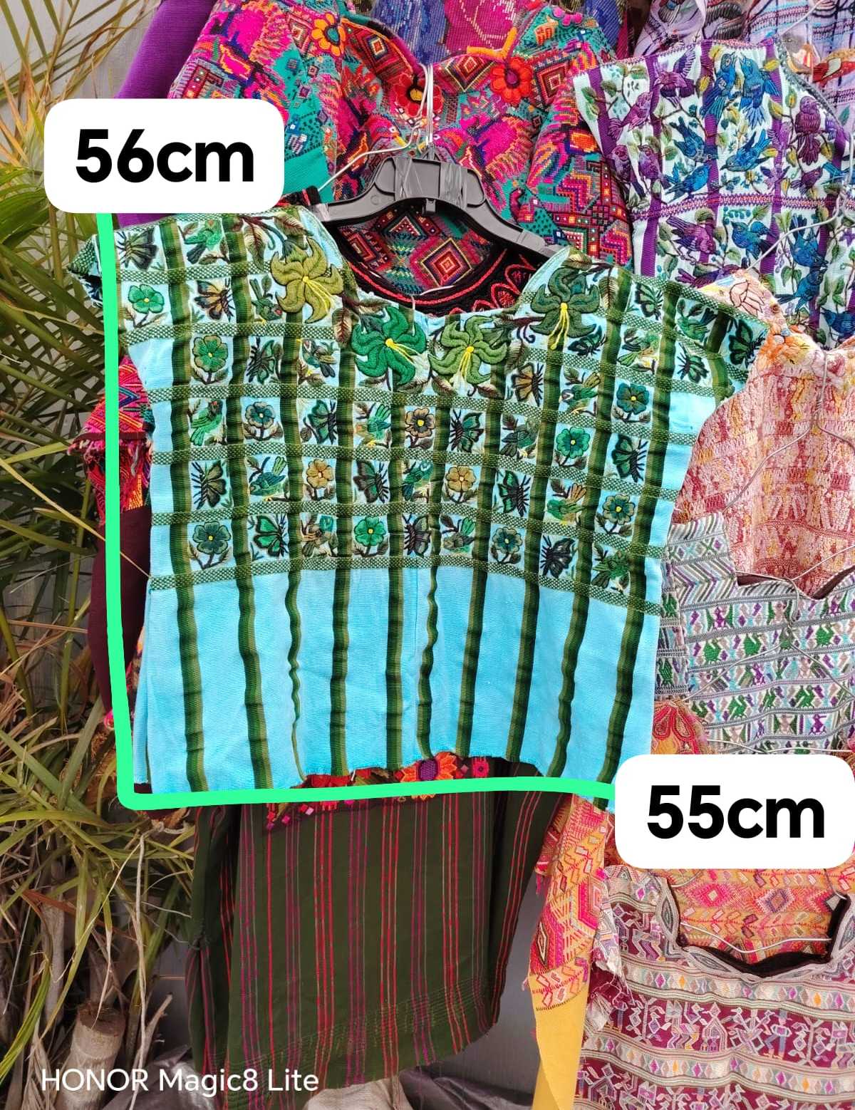 Green and blue Santiago huipil #4-194