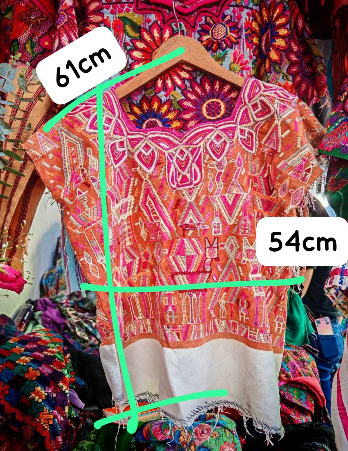 Orange Nebaj huipil #6-44