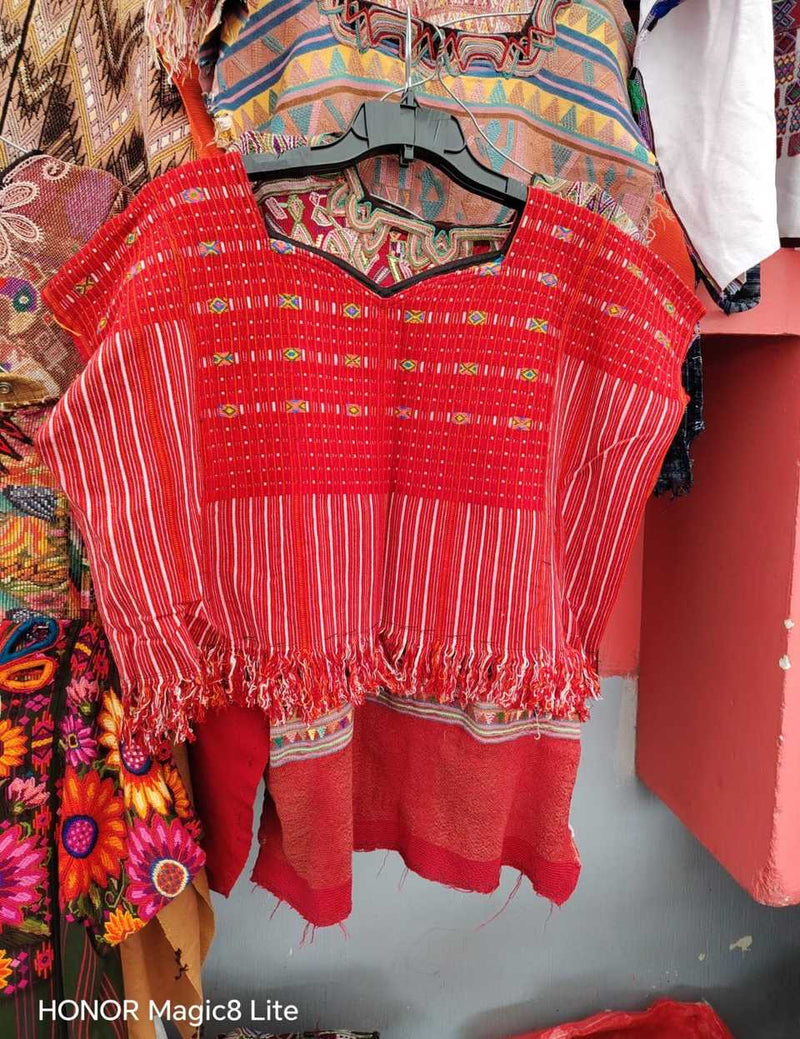 Simple red Colotenango huipil #5-169