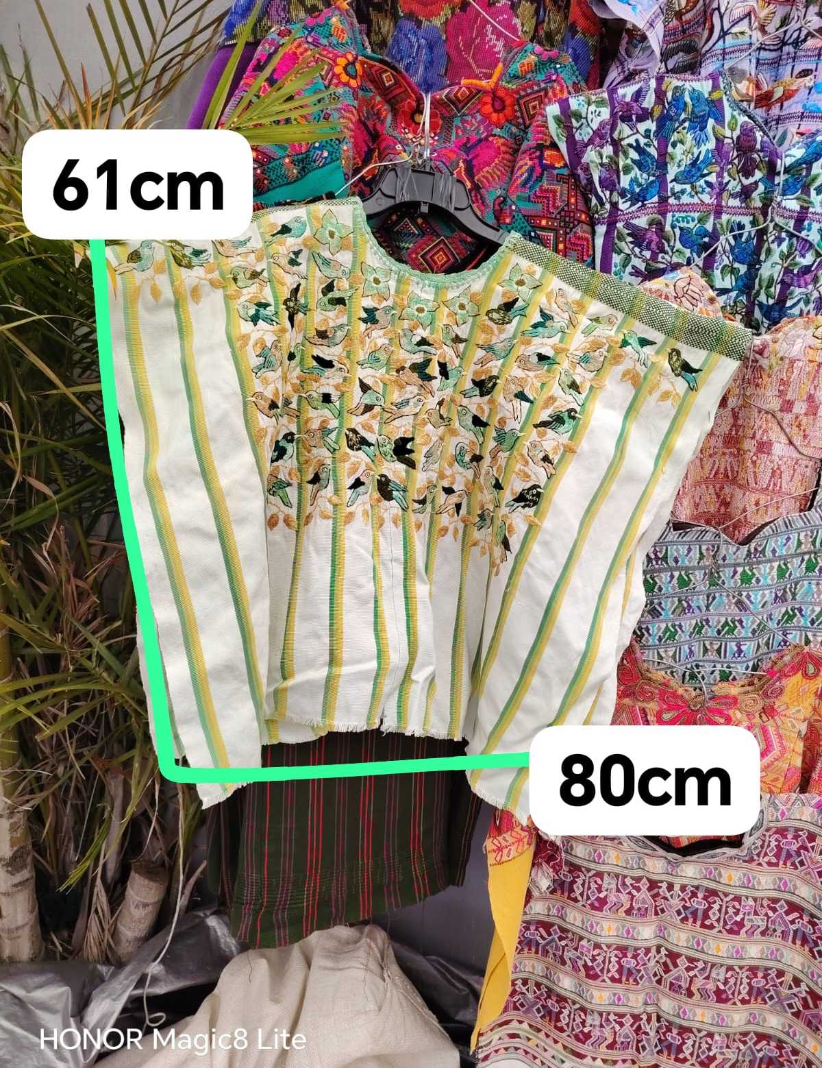 Green and white Santiago huipil #4-213