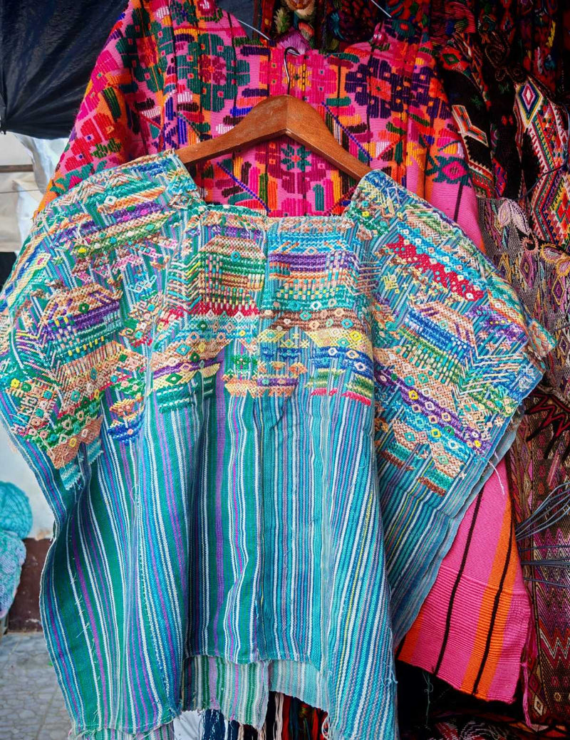 Colourful on Striped Nahuala Huipil #6-304