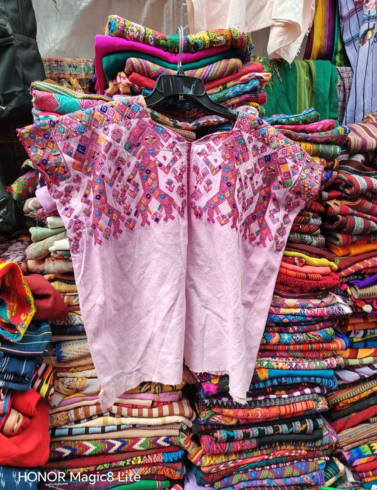 Lilac dancing men Nahuala huipil Nahuala huipil #4-24