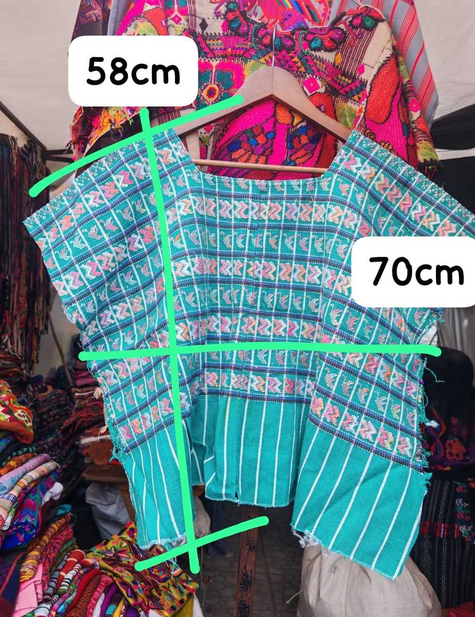 Turquoise and pink San Lucas huipil #5-10