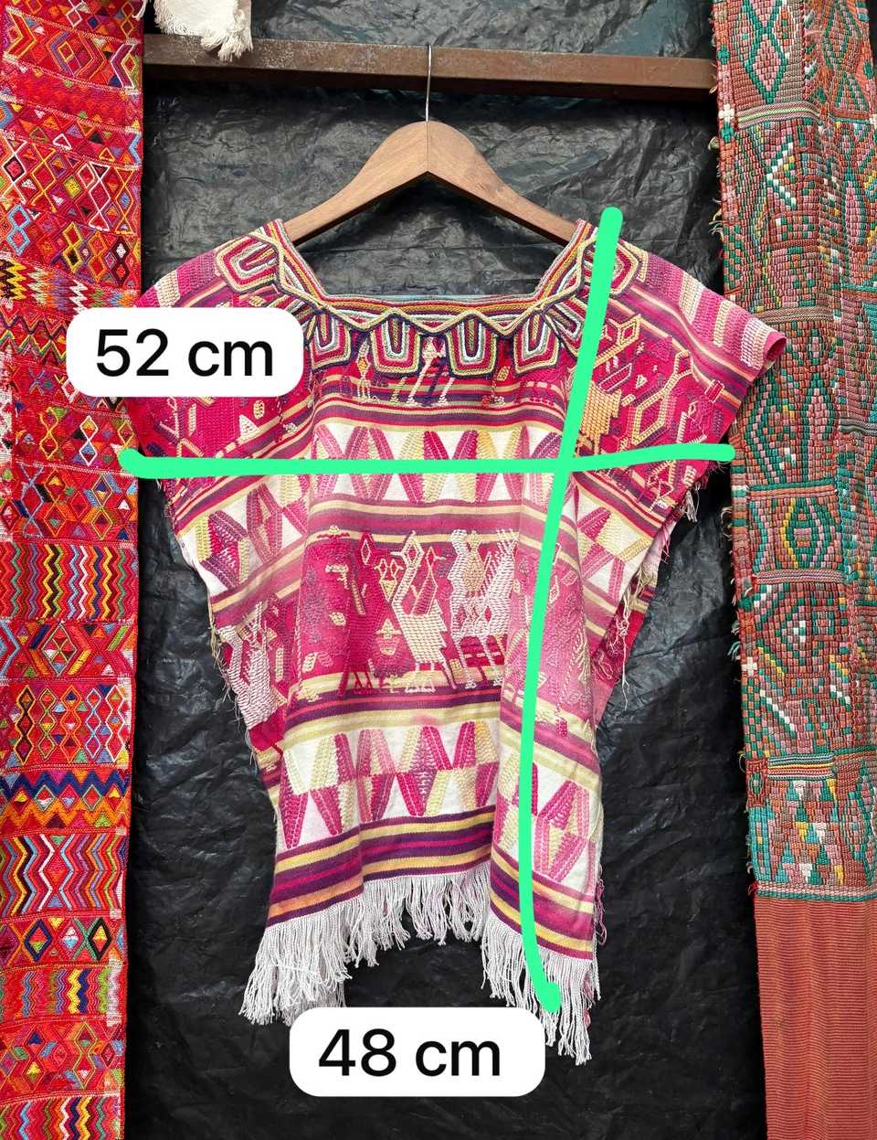 Pink and yellow Nebaj huipil #6-78