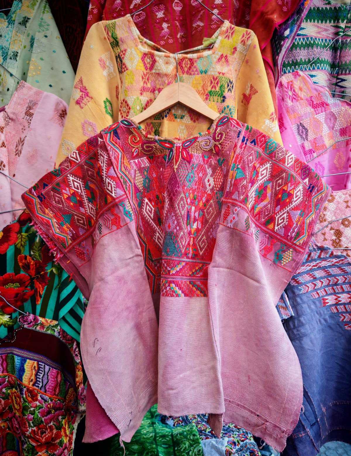 Pink Chichicastenango huipil #1-56