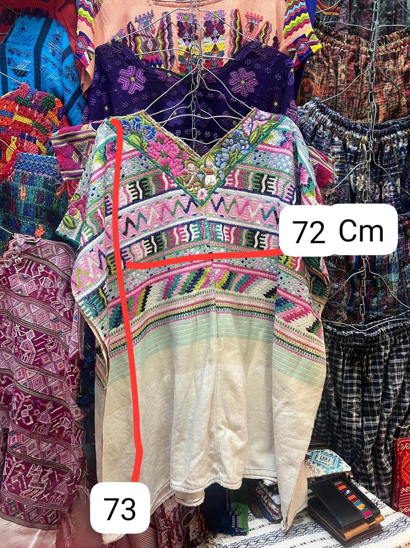 Comalapa huipil with floral neckline (Reserved for Andrea)