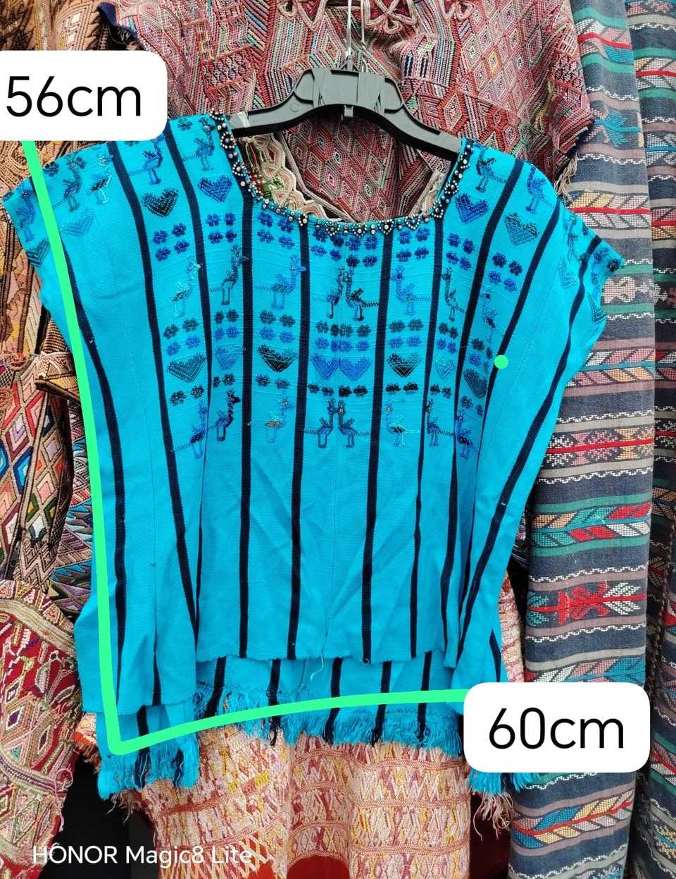 Bright blue San Lucas huipil #4-320