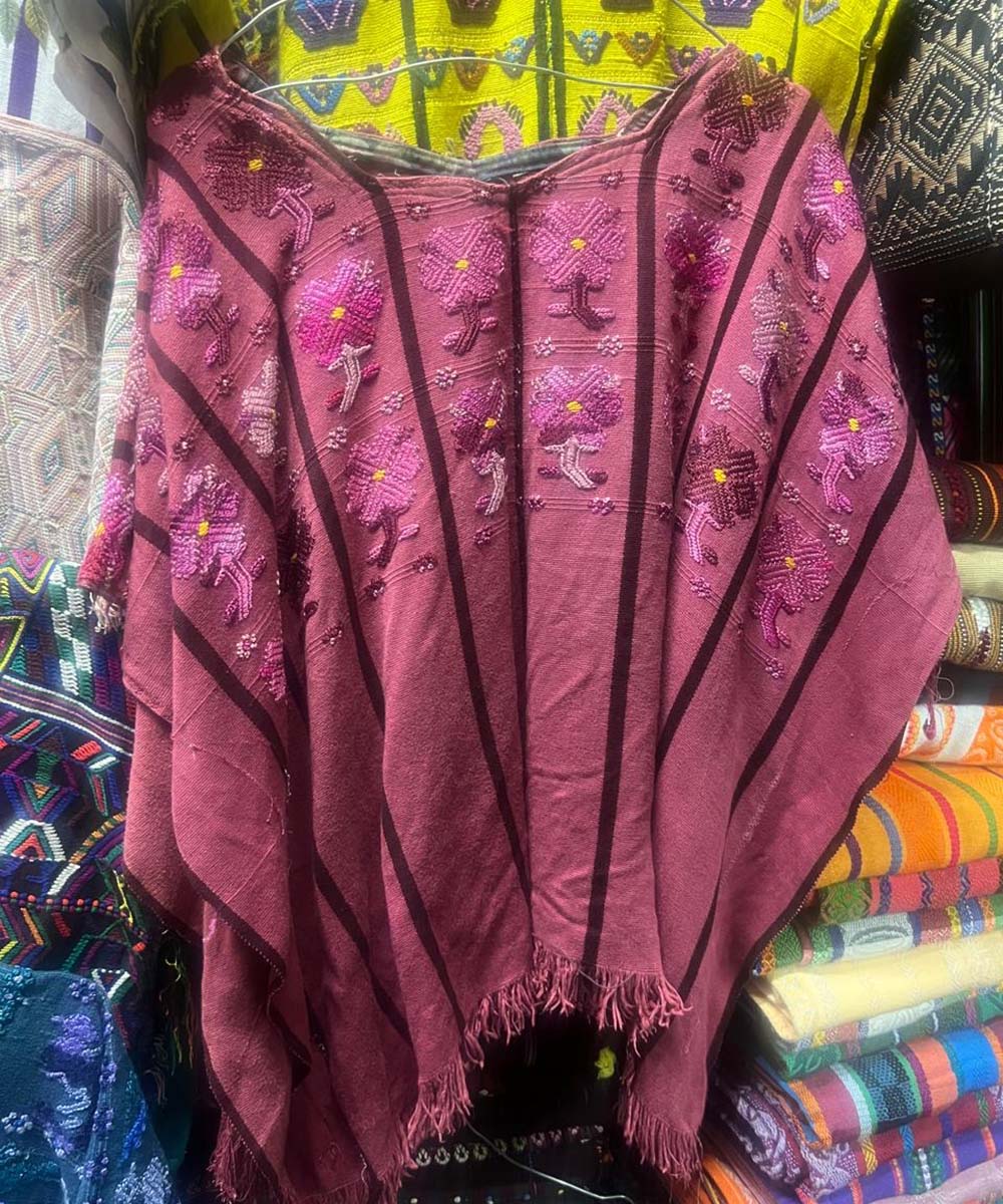 Vintage Guatemalan huipil with handwoven Mayan embroidery