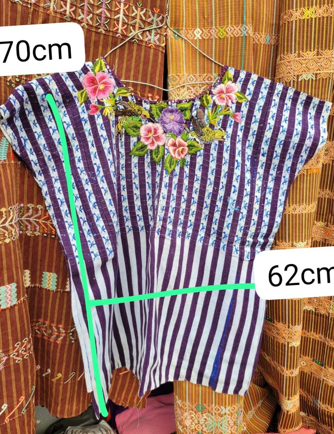 Berry and white Santiago huipil #2-72