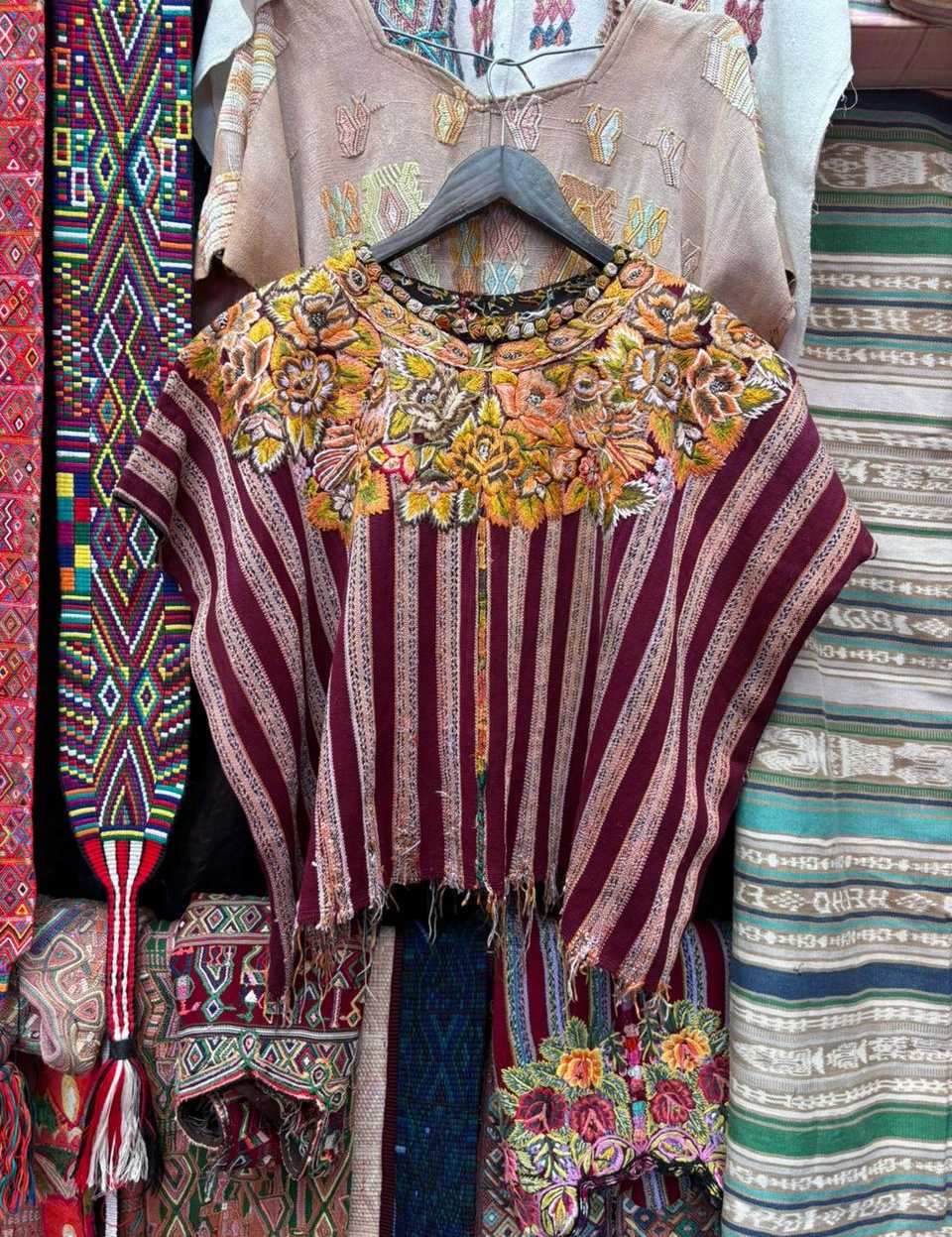 Golden floral Patzun huipil #2-99