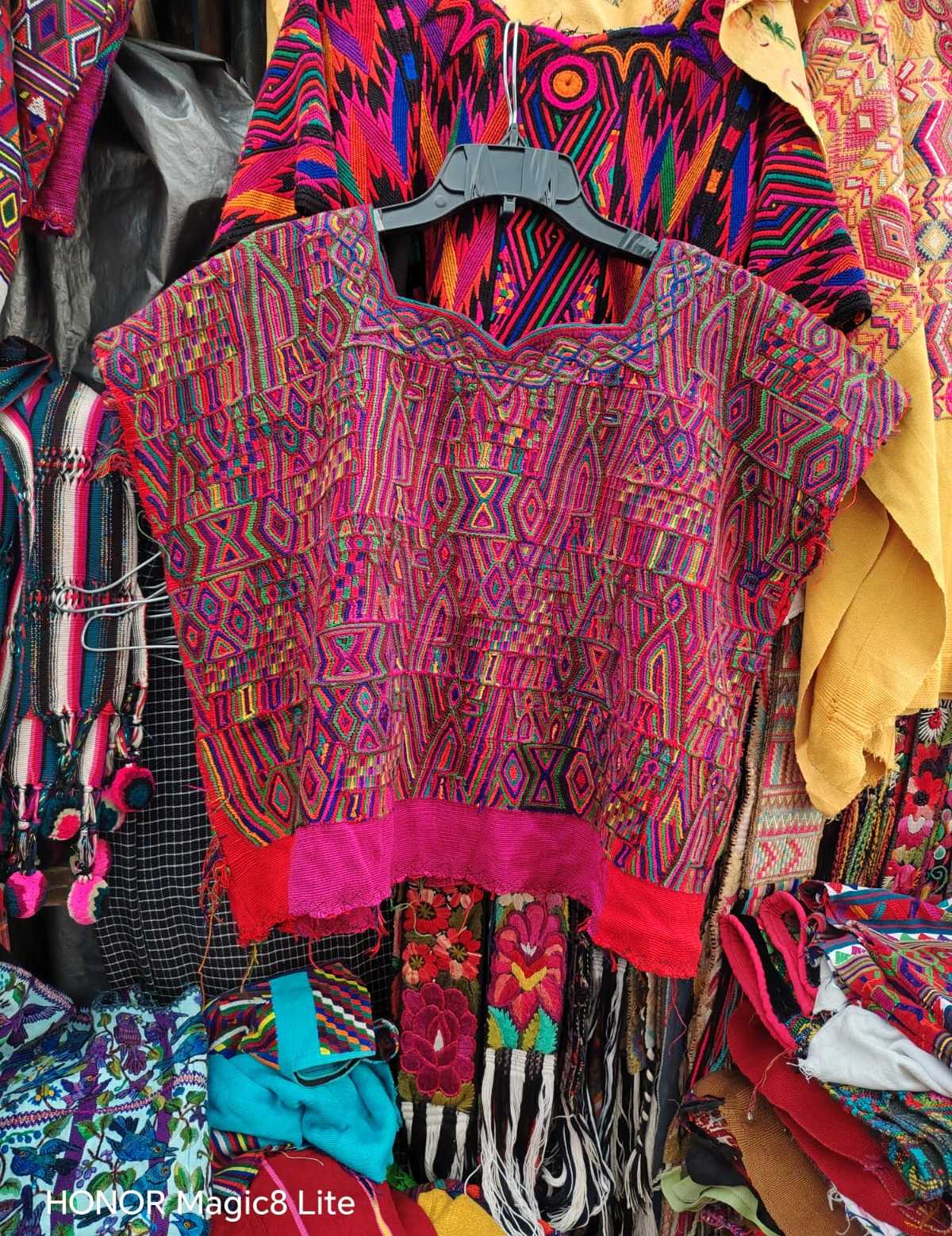 Pink and berry Nebaj huipil #4-167