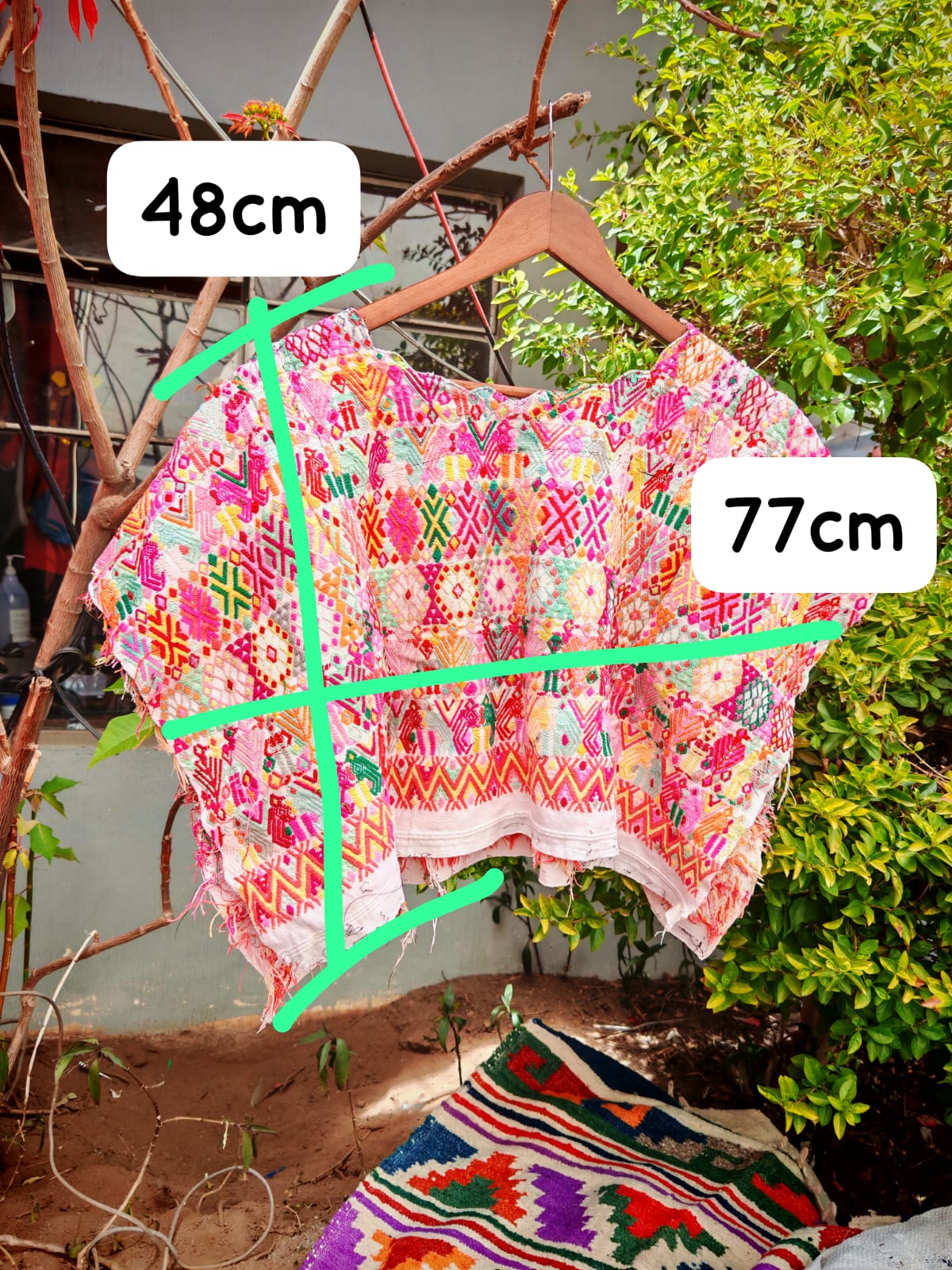 Pink Coban huipil for April