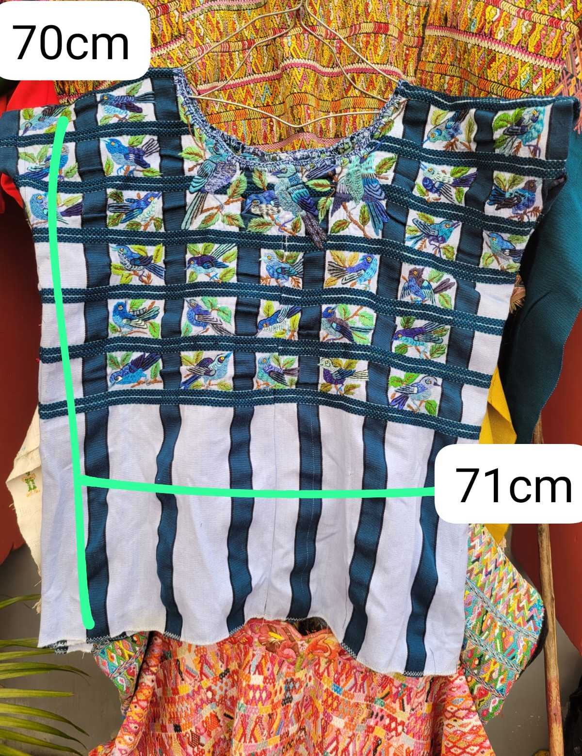 Blue Santiago huipil #2-119