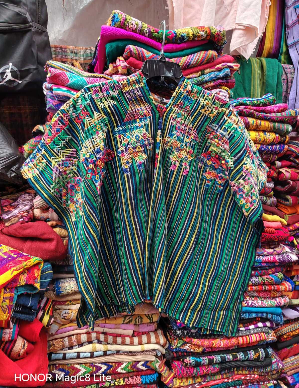 Green striped Nahuala huipil Nahuala huipil #4-25